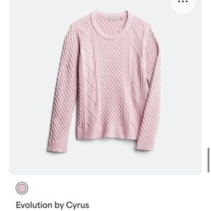 Pink Cable Knit Sweater